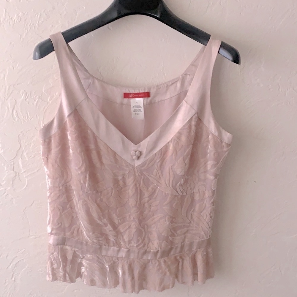 Anne Klein Vintage Dusty Rose Velvet Top